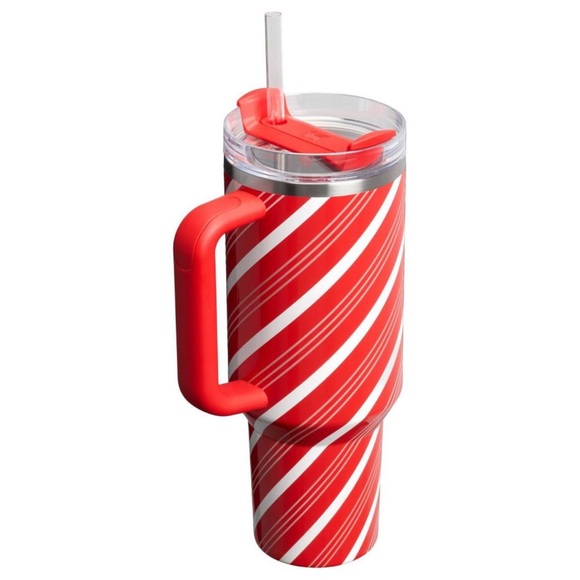 NWT 40oz Stanley Candy Cane Striped Tumbler - Picture 2 of 3